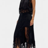 Coralena Conjunto Falda Midi Encaje Premium Exclusiva