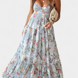 Neha Vestido Seda Exclusiva Tirantes Finos Espalda Abierta