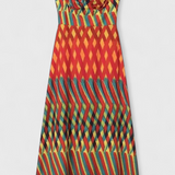 Janis Vestido Maxi Estampado Artístico Pintado a Mano