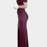 Molinas Vestido de Sirena Off Shoulder Lentejuelas Limitada