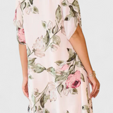 Tameka Vestido Gasa Fluida Pétalos Colección Privada
