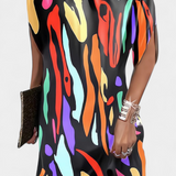 Haruna Vestido Midi Atemporal Monocromo Redondo Élite