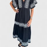 Allona Vestido Maxi Boho Colección Exclusiva Escote V