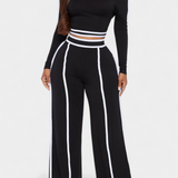 Krystelle Conjunto Off Shoulder Pantalón Recto Exclusivo