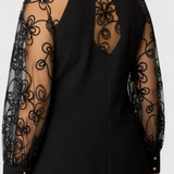 Bellezza Vestido de Encaje Luxe con Mangas Largas Exclusivo