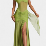 Therese Vestido Milk Silk Fruncido Esculpido Exclusivo