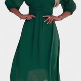 Dorina Vestido Midi Colección Exclusiva Escote En V