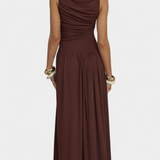 Maddy Vestido Maxi Sin Mangas Drapeado Lateral Exclusivo