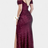 Molinas Vestido de Sirena Off Shoulder Lentejuelas Limitada