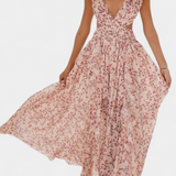Zuleika Exclusivo Vestido de Chifón con Volantes Finos