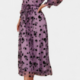 Iolanda Vestido Maxi de Encaje Floral Mangas Linterna Elite