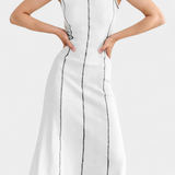 Santona Vestido Maxi Bicolor Sin Mangas Edición Limitada