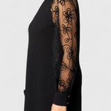 Bellezza Vestido de Encaje Luxe con Mangas Largas Exclusivo