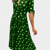 Lizzie Vestido Midi Colección Lunares Exclusiva Elegante