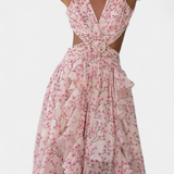 Zuleika Exclusivo Vestido de Chifón con Volantes Finos