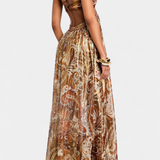 Tasha Vestido Maxi Halter Colección Detalles Exclusivos