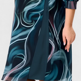 Almira Vestido de Gasa Ocean Whirl Colección Exclusiva