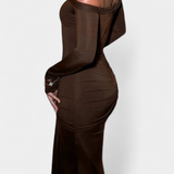 Vesna Vestido Cruzado Un Hombro Colección Exclusiva