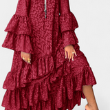 Eliselle Vestido Maxi Asimétrico Exclusivo Plisados