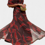 Alondra Vestido Largo Estampado Floral Fantasía Exclusivo