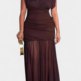 Noelia Vestido Bodycon De Malla Plisada Edición Limitada