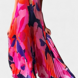 Giselle Vestido Largo Plisado Escote Halter Exclusivo
