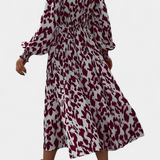 Nerin Vestido A Line Leopardo Exclusivo Cintura Ajustable
