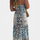 Edurne Vestido Largo Estampado Floral Patchwork Exclusivo