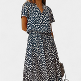 Rovena Vestido Midi Lunares Camisero Colección Exclusiva