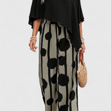 Aleida Conjunto Asimétrico Top Pantalón Estampado Colección