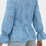 Kayden Top Bohemio De Encaje Corte Fluido Exclusivo
