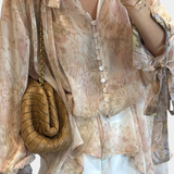 Blusa Dunas Susurrantes Con Botones De Nácar Pastel Elite