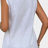 Loren Conjunto de Lino Sin Mangas Estilo Relajado Exclusivo
