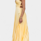 Arlena Vestido Plisado de Tiras Espalda Cruzada Limitada