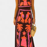 Sloan Conjunto Top Recortado y Falda Coconut Palm Exclusivo