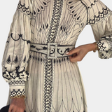 Soria Vestido Maxi Bordado Artesanal de Estilo Folk Elite