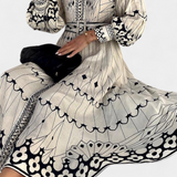 Soria Vestido Maxi Bordado Artesanal de Estilo Folk Elite