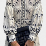 Soria Vestido Maxi Bordado Artesanal de Estilo Folk Elite