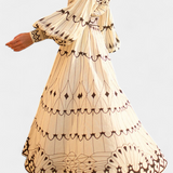 Soria Vestido Maxi Bordado Artesanal de Estilo Folk Elite