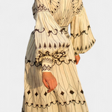 Soria Vestido Maxi Bordado Artesanal de Estilo Folk Elite