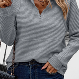Helene Jersey Luxe Exclusivo Cuello En V Cremallera