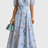 Isaline Vestido Floral Cuello Camisa Colección Exclusiva