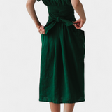 Cressida Vestido Algodón Escote V Cintura Ajustable Edición