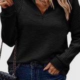 Helene Jersey Luxe Exclusivo Cuello En V Cremallera