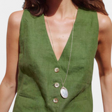Jennifer Conjunto Chaleco Lux Pantalones Cortos Lino Algodón