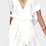Effie Vestido Blanco Cruzado Colección Calado Exclusiva