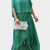 Maravilla Conjunto Fluido Top VIP Holgado Falda Asimétrica