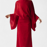 Kamilia Vestido Kimono Lino Y Algodón Cinturón Exclusivo