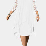 Yana Vestido Exclusivo Talla Grande con Mangas de Encaje