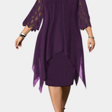 Yana Vestido Exclusivo Talla Grande con Mangas de Encaje